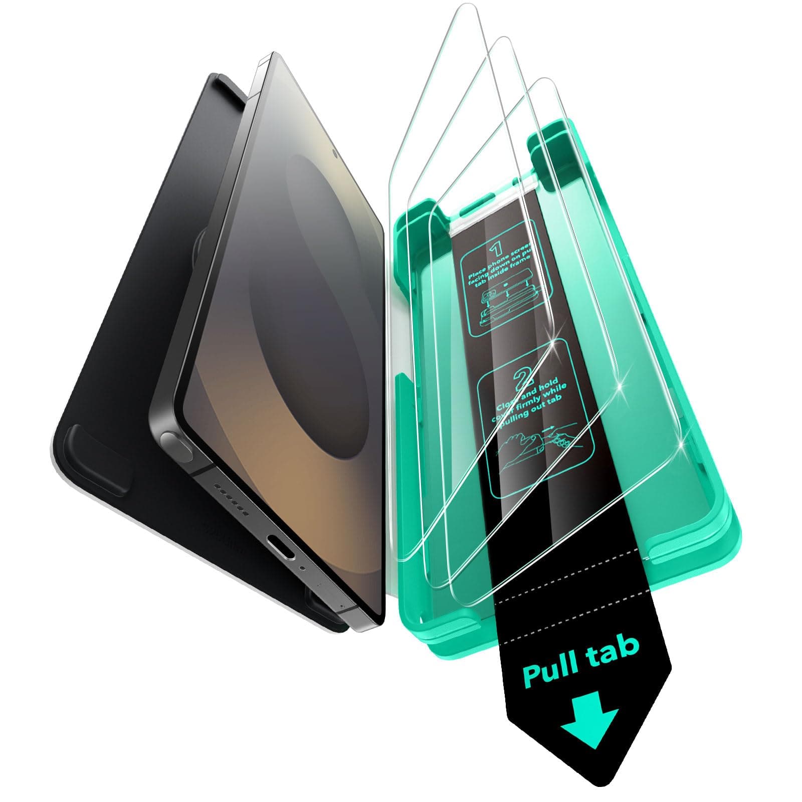 ESR 3 Pack for Samsung Galaxy S25 Ultra Screen Protector, 9H+ Hardness HD Tempered Glass with Easy Installation, Auto Dust-Elimination Tool for Galaxy S25 Ultra [6.9”], Case Friendly