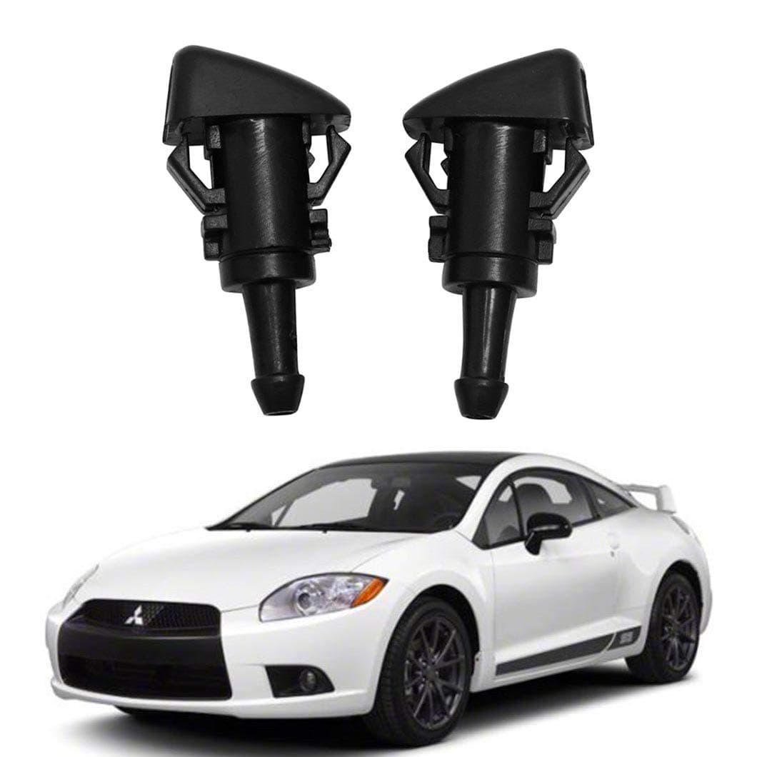 ZHParty 2 Pcs Front Windshield Washer Nozzle Wiper Spray Jet Kit fit for Mits-shi 06-12 Eclipse,96-06 Galant - Replaces OEM # 8265A047,8265A048
