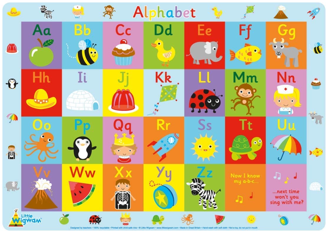 Little Leaf Wigwam Alphabet Placemat
