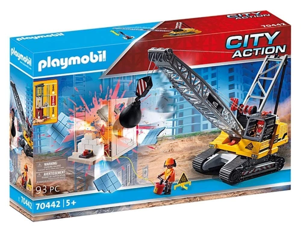 PLAYMOBIL 70442 Cable Excavator with Building Section