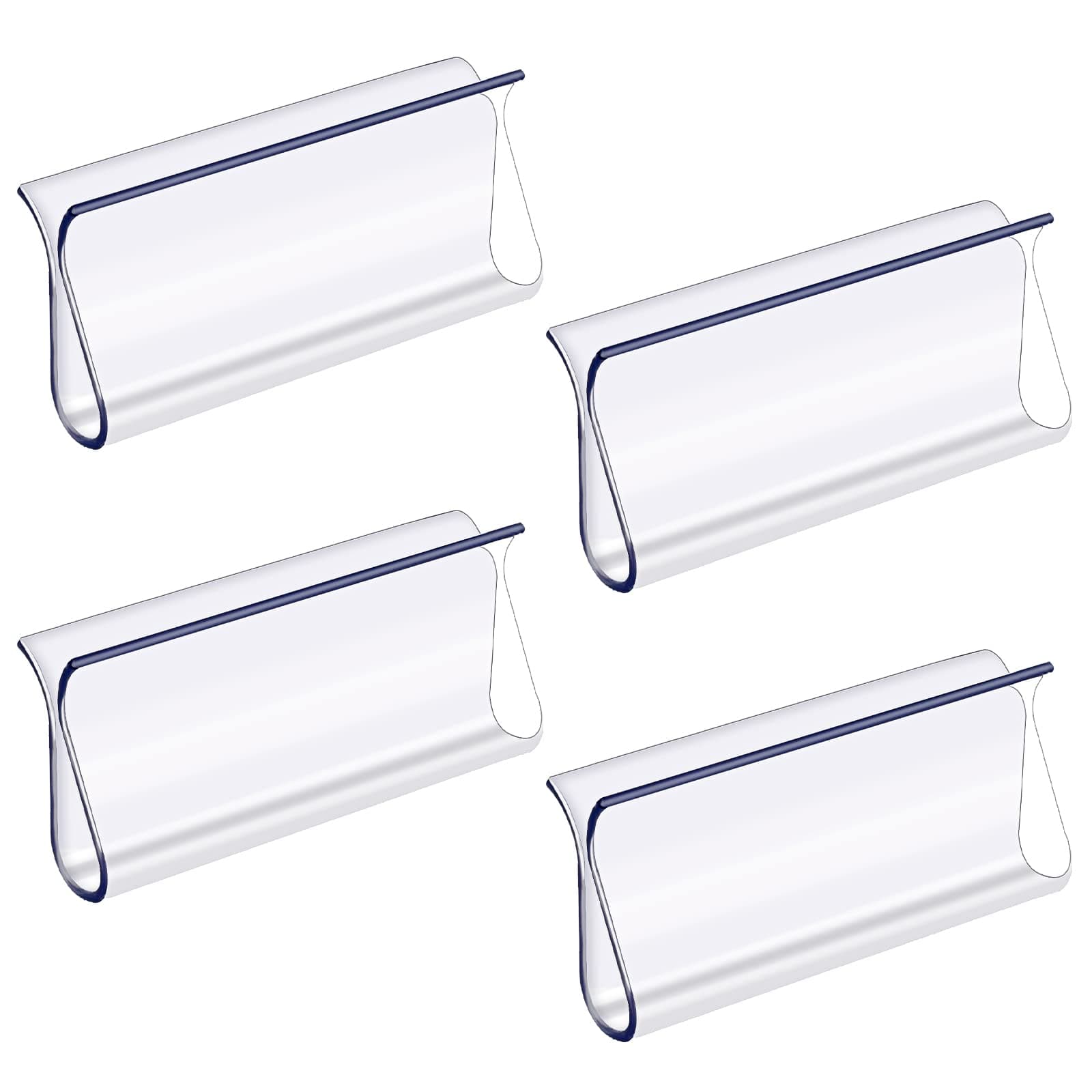 4 PCS Roller Window Shades Window Shade Clear Plastic Hem Grip for Roller Shades Pull Down Shades Blinds for Windows Home Accessories