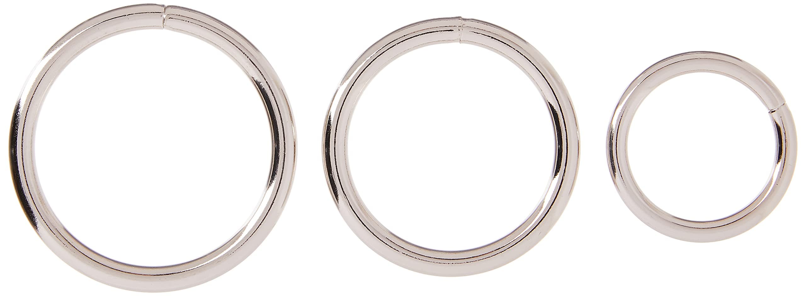 Spartacus Metal Cock Ring, Chrome, 3-Pack