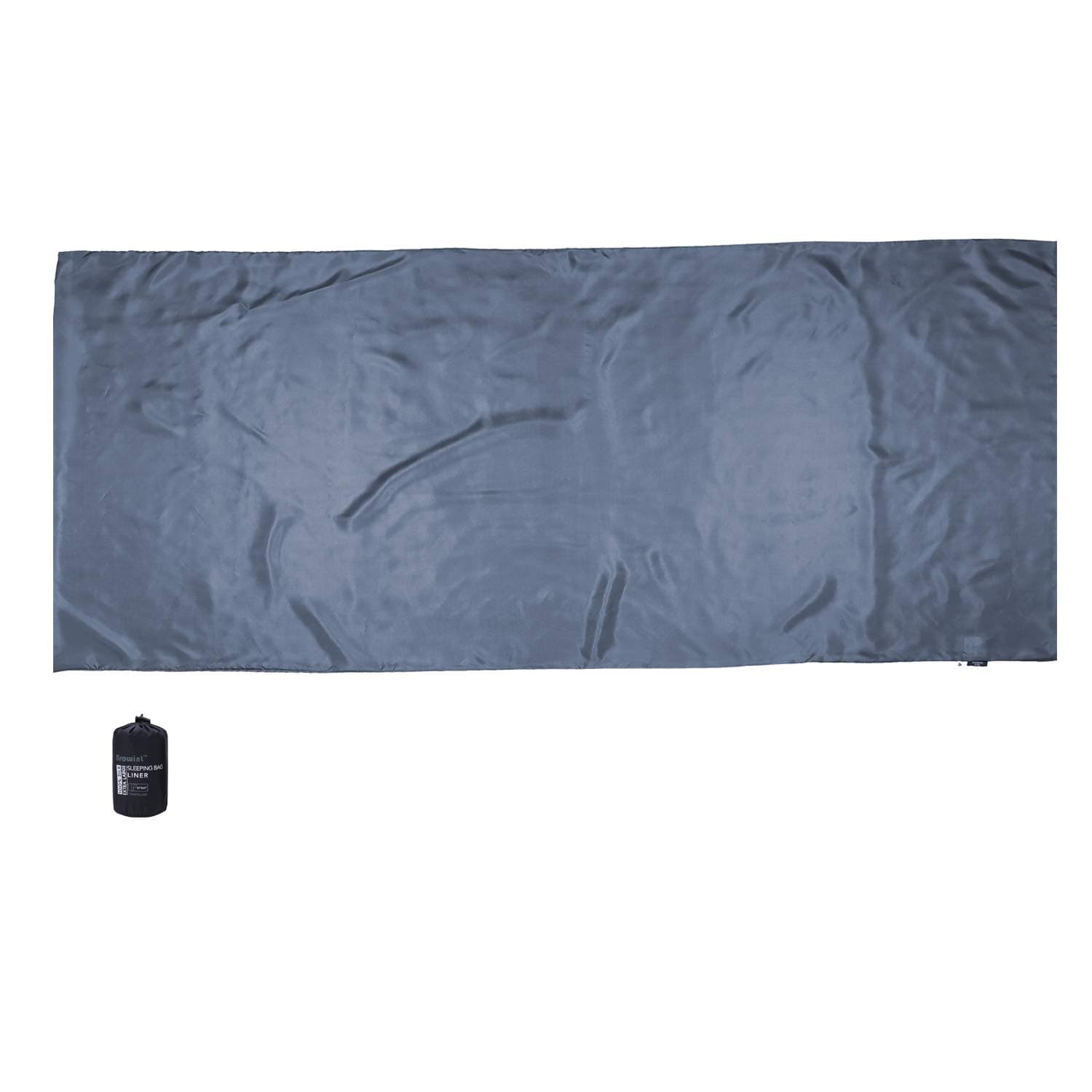Browint Silk Sleeping Bag Liner, Silk Sleep Sack, Extra Wide 87"x43", Lightweight Travel Sheet for Hotels, More Colors for Option, Reinforced Gussets