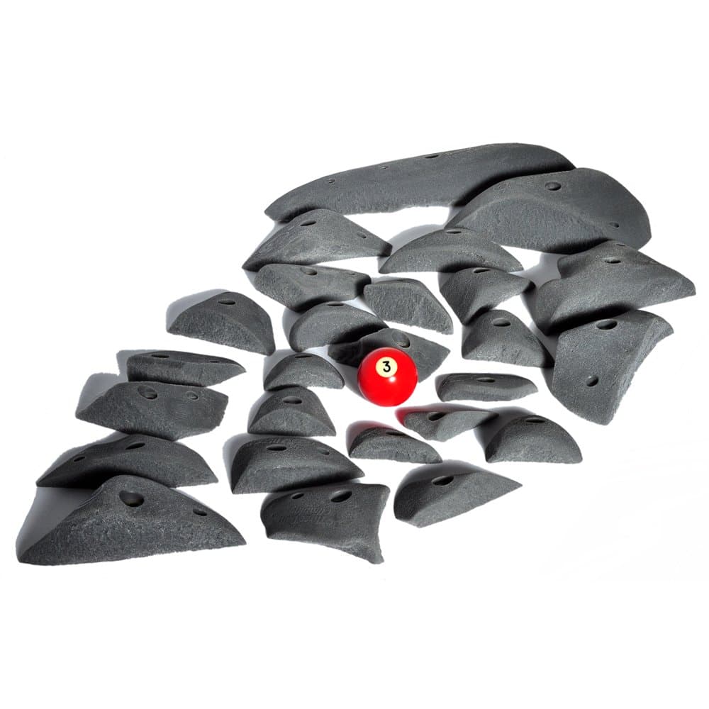 Granite Style Rock Climbing Holds, Yosemite 26 Pack, Assorted Starter Set, Small to XXL