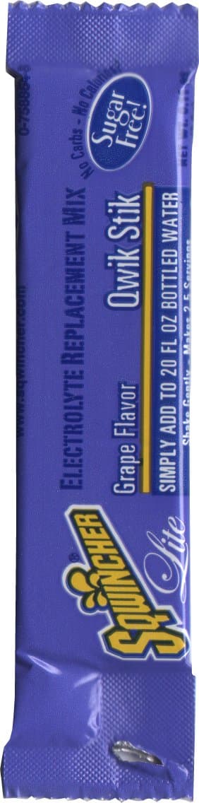Sqwincher Quik Stik Zero Oral Electrolyte Solution Grape 0.11 oz. Packet 50 Ct