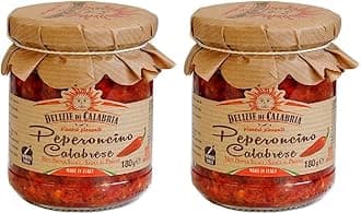 Italian Chilli & Hot Pepper Sauce (180g, Pack of 2) With Calabrian Peperoncino | By Delizie di Calabria