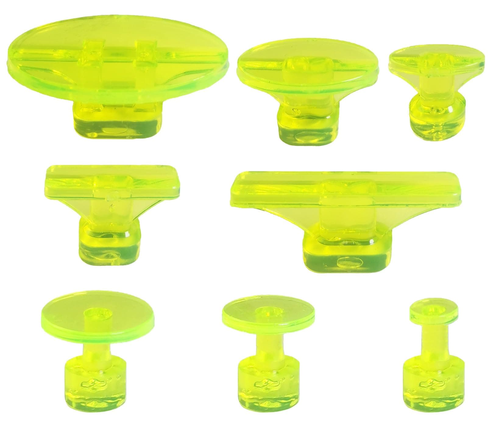 Hyamass Dent Puller Tabs, 8Pcs Car Body Dent Removal Pulling Tabs,Paintless Dent Repair Tool, Ice Suction Cup Glue Tabs for Automobile Dent Repair Hail Damage Removal Tools(Yellow)