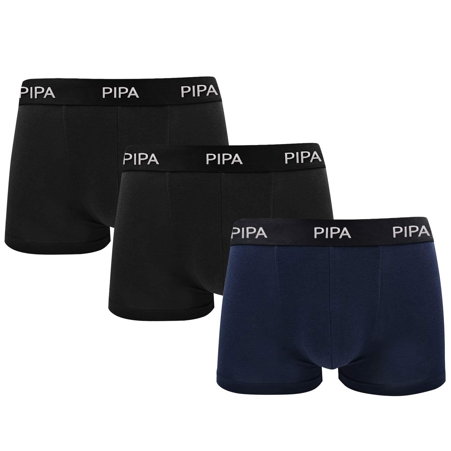 Underwear Men 3 Pack Boxer Briefs Black with Soft Modal Microfiber Ultra Breathable Trunks