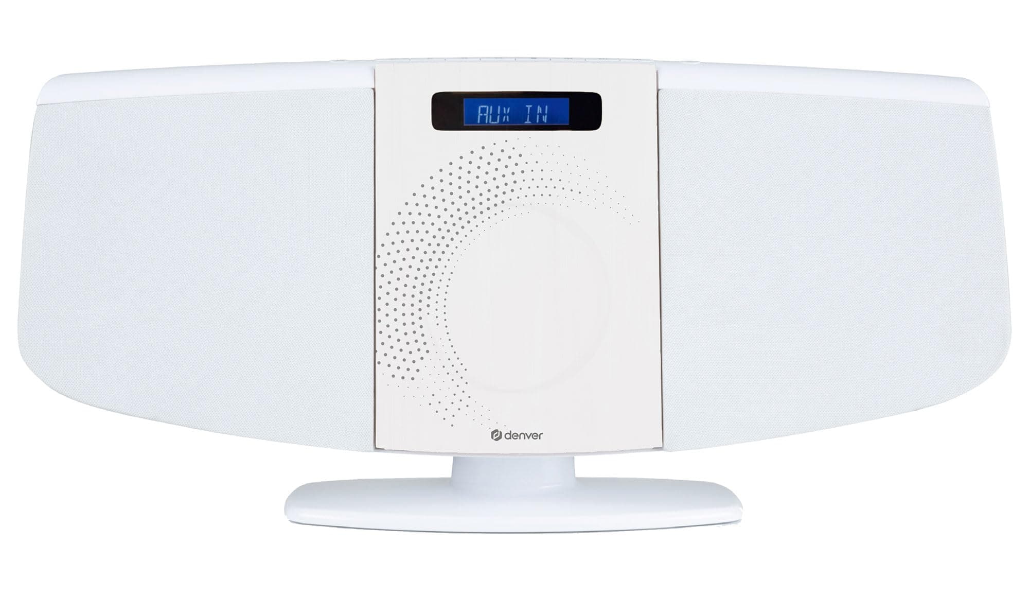 Denver Bluetooth DAB+ CD Player HiFi with Motorised CD Door | Stereo Speakers, Wall Mountable, Mains Powered, LED Display, Remote Control, FM, USB, AUX IN & MP3 MDA-320