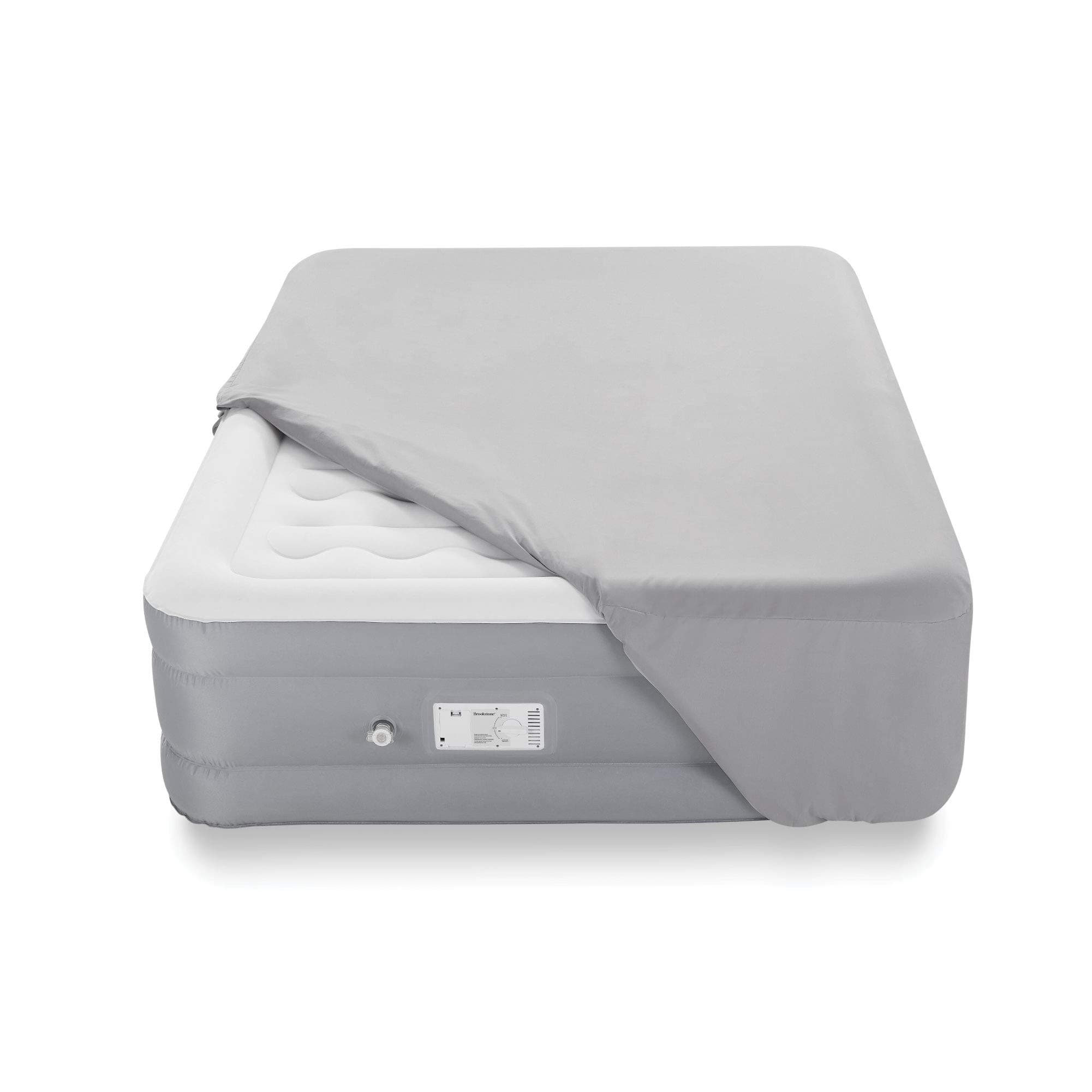 Brookstone Innovations Perfect Air Bed with Built-in Switch Automatically Inflates & Deflates - Includes Fitted Sheet and Carrying Case - Twin Size Mattress - 18" Height