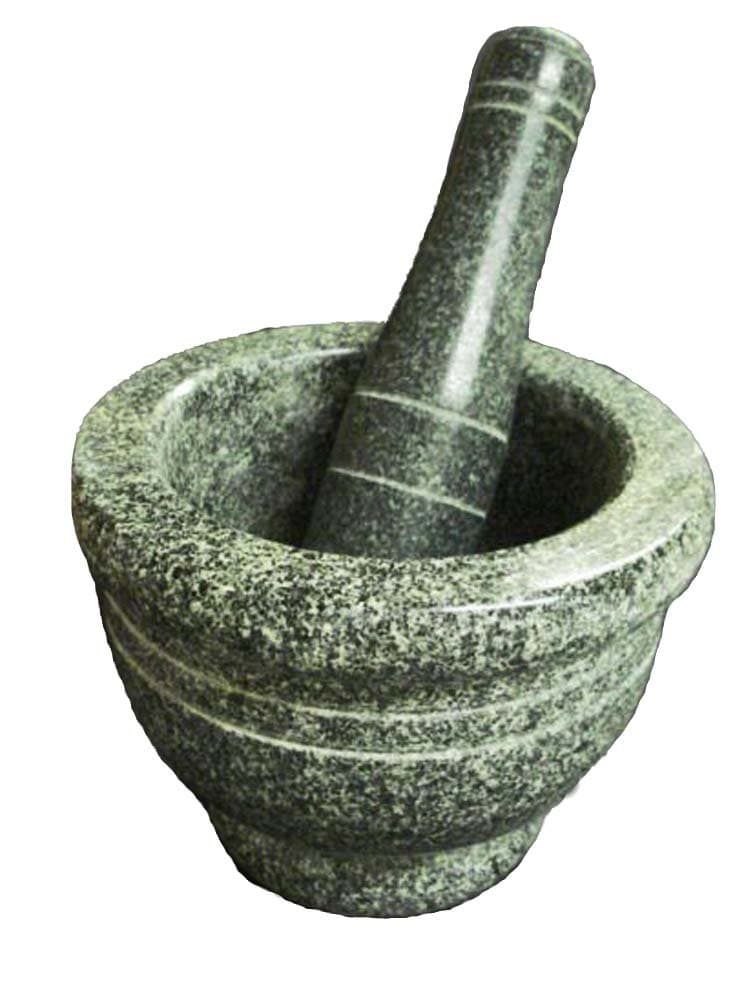 Stone Mortar and Pestle, Nicely Finished 5 inch diameter