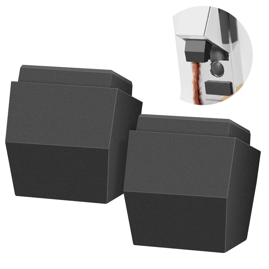 CAFEMASY Coffee Grinder Accessory Pack - 2pcs Black Grind Spout Funnel for Eureka Mignon Single Dose/XL/Stark/Turbo Grinder