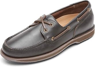Rockport Men's Perth Mocassins, Womens 8, Chocolate Bark, 6