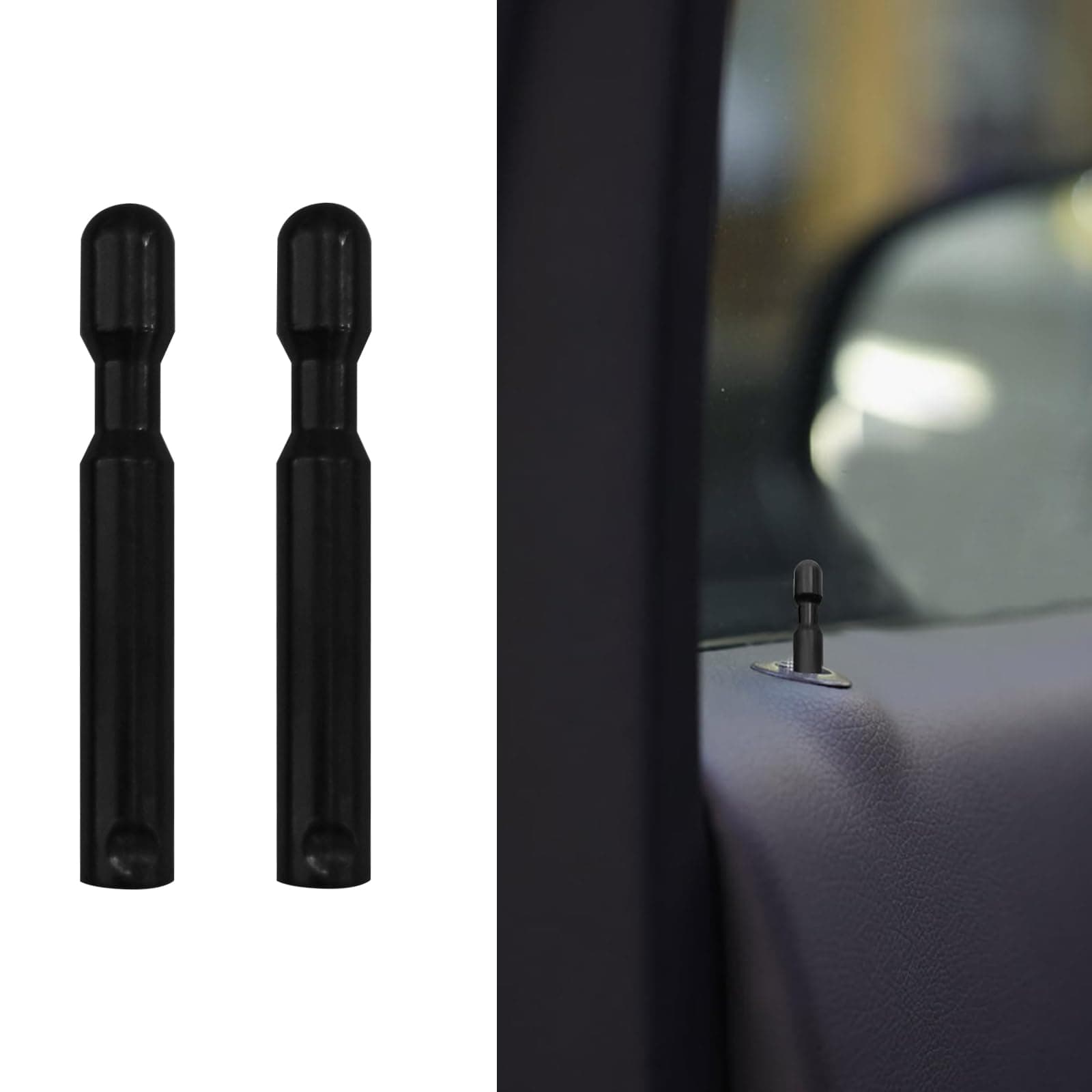 UZZH2PCS Car Door Lock Knobs, Auto Interior Trim Door Lock Cover, Vehicle Accessories Replacement Parts# FODZ-5421850-A for Ford F150