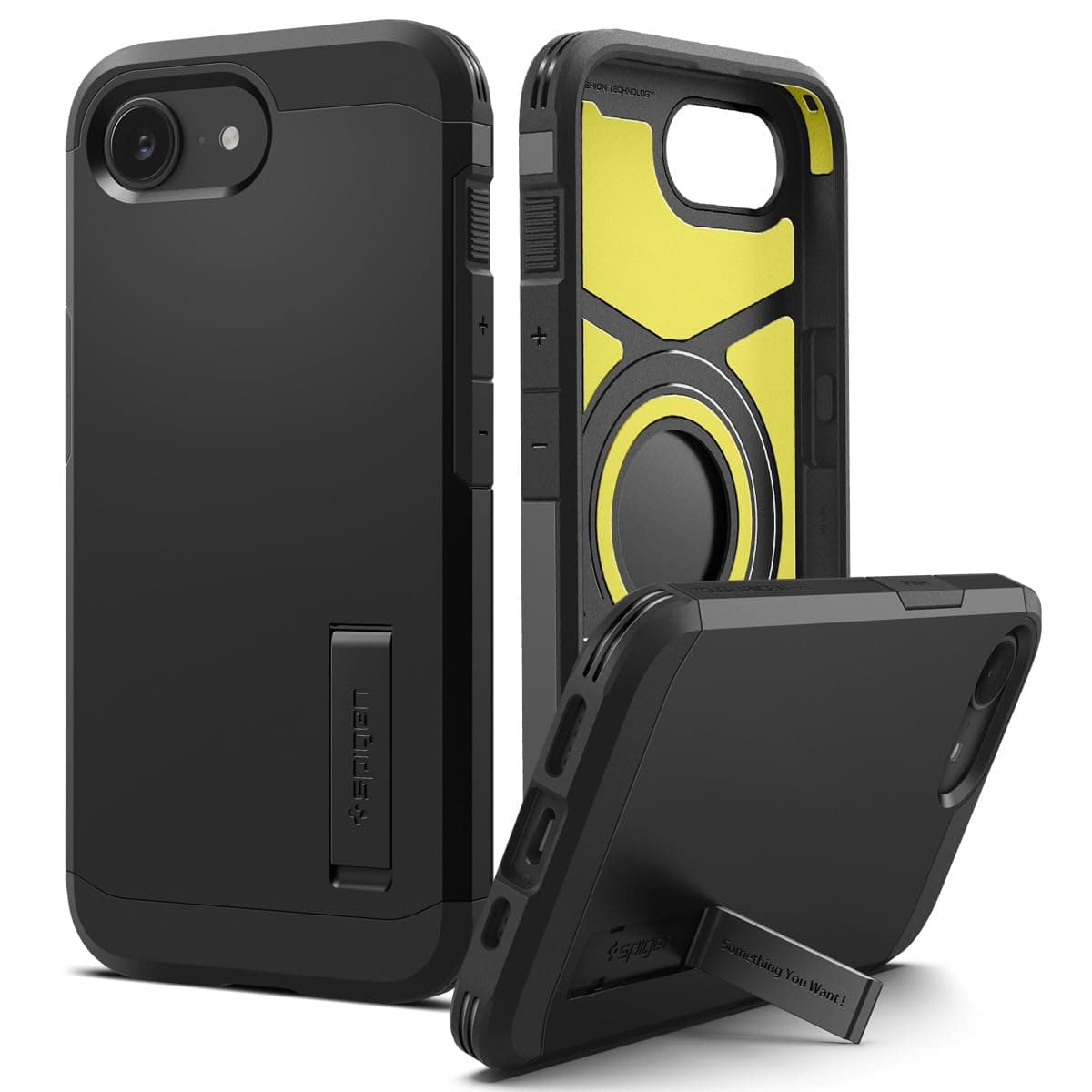 Tough Armor MagFit AI designed for iPhone 17e (2026) and iPhone 16e (2025) case cover MagSafe compatible - Black