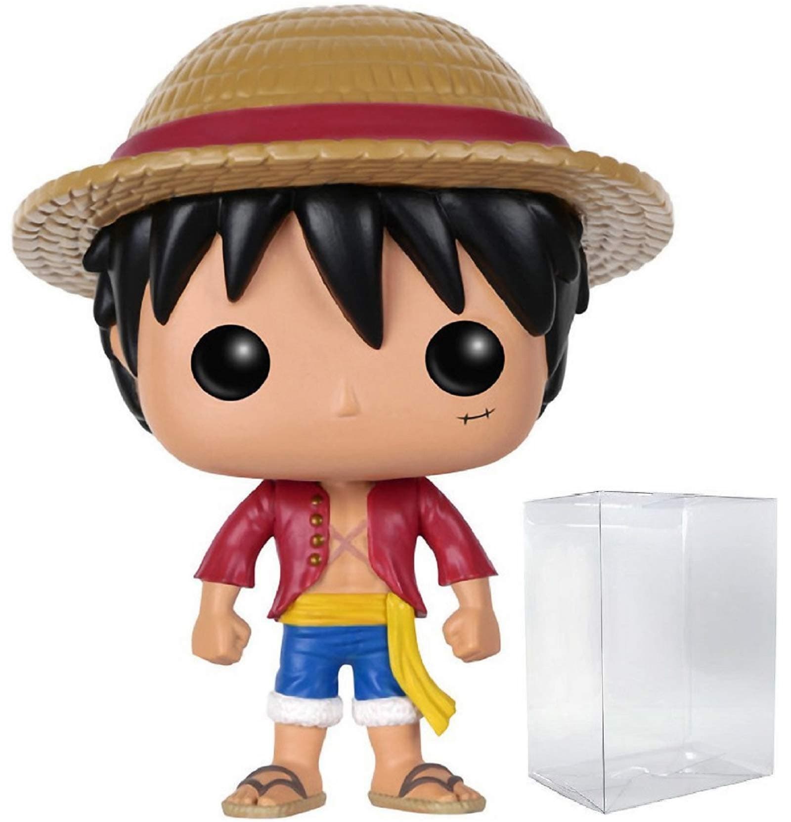 POP One Piece - Monkey D. Luffy Pop! Vinyl Figure (Bundled with Compatible Pop Box Protector Case) Multicolor 3.75 inches