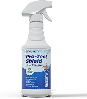 Bring It On Protect Shield Shower Door Water Repellent | Eliminate Hard Water Buildup on Tile and Grout, Glass, Fiberglass Counter Tops, All Hard Surfaces