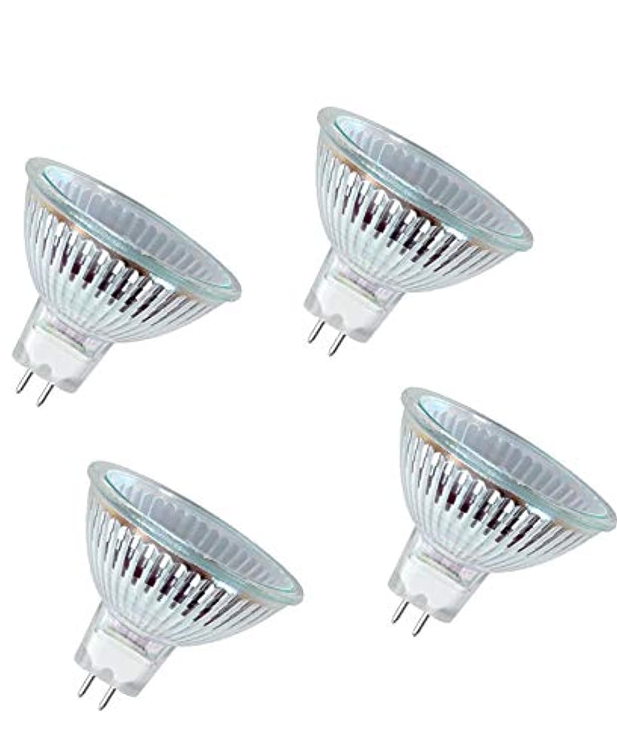 Long Lasting Home Decorative And Durable Halogen Reflector Standard Light BulbGU5.3socket, 12 Volt, 50 Watt, 36 DEGREE Beam Angle, Warm White/2800K Pack of 4
