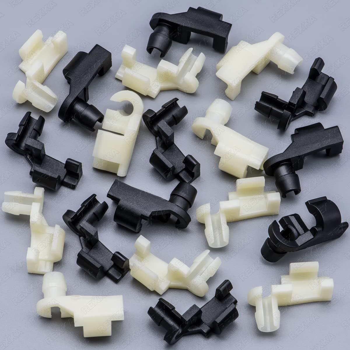 Rexka 10 Sets Door Handle Lock Rod Hood Latch Locking Push Clip Kit 5/32 Rod for GM Ford Chrysler Dodge Jeep Buick Cadillac Chevrolet Oldsmobile Pontiac Pickups Suvs