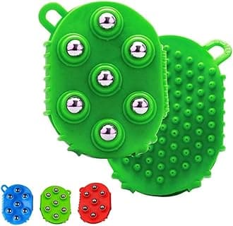 Massage Gloves for Whole Body Relief,360° Hand Massager Glove with Rotating Metal Balls, Massage Brush Body Tool for Neck Back Legs Hands Muscle Relaxation