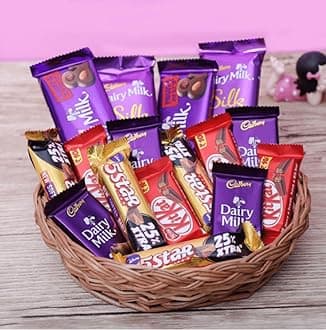 SFU E Com Assorted Chocolate Gift Hamper | Chocolate Gift For Birthday, Anniversary, Valentine, Diwali, Rakhi, New Year | 007, 454 Grams