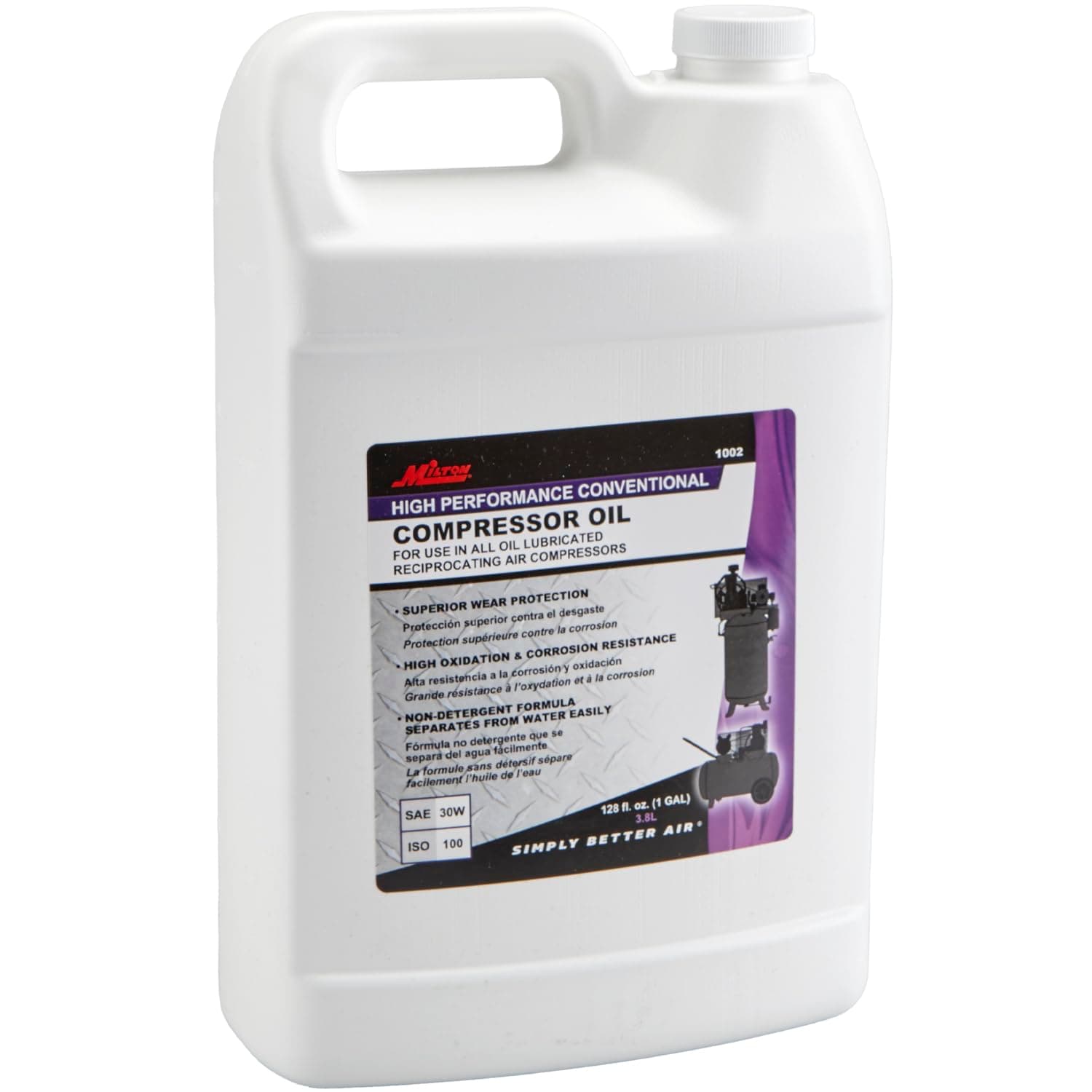 1002 High Performance Conventional Air Compressor Oil ISO-100-1 Gallon