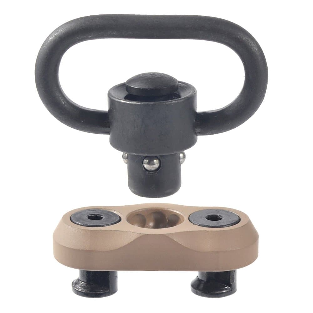 QD Swivel Mount 1.25 inch Push Button with Adaptor Base for Keymod Rail