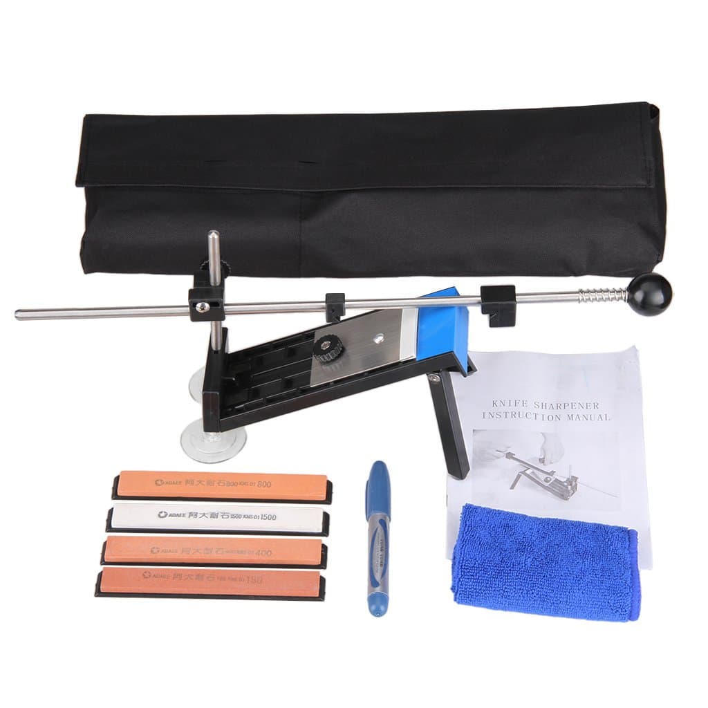 Professional Kitchen Knife Sharpener Kit Set Fixed-angle Knife Sharpener System with 4 Bigger Sharpening Stones