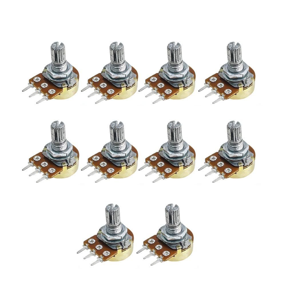 Comimark 10Pcs WH148 Type B10K Ohm Linear Taper Rotary Potentiometer Panel Pot 3 Pin