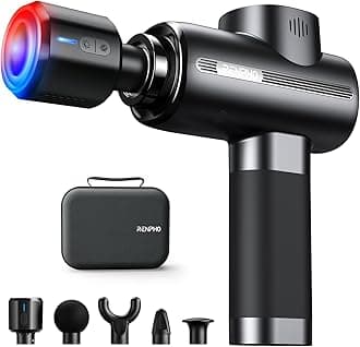 RENPHO Thermacool Massage Gun Deep Tissue with Heat and Cold Head, Handheld Muscle Massager with Carry Case, Body Masajeadorfor Home Office Workout, Black