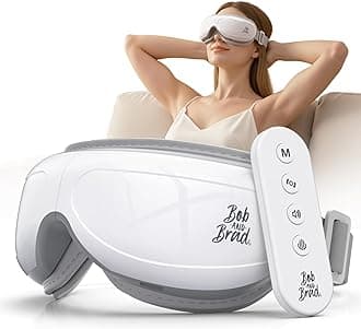 Bob and Brad Eye Massager for Dry Eyes with Heat Compress, Remote EyeOasis 2 Plus Heated Eye Mask, Sleeping Eye Mask with White Noise Music Relaxing Mothers Day Gifts for Women Men