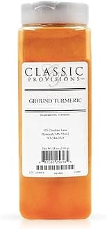 Classic Provisions Spices, Turmeric 18oz Ideal for Curry Vegetables Rice Soup Spice Blends and More, Ground Tumeric, 18 Ounce