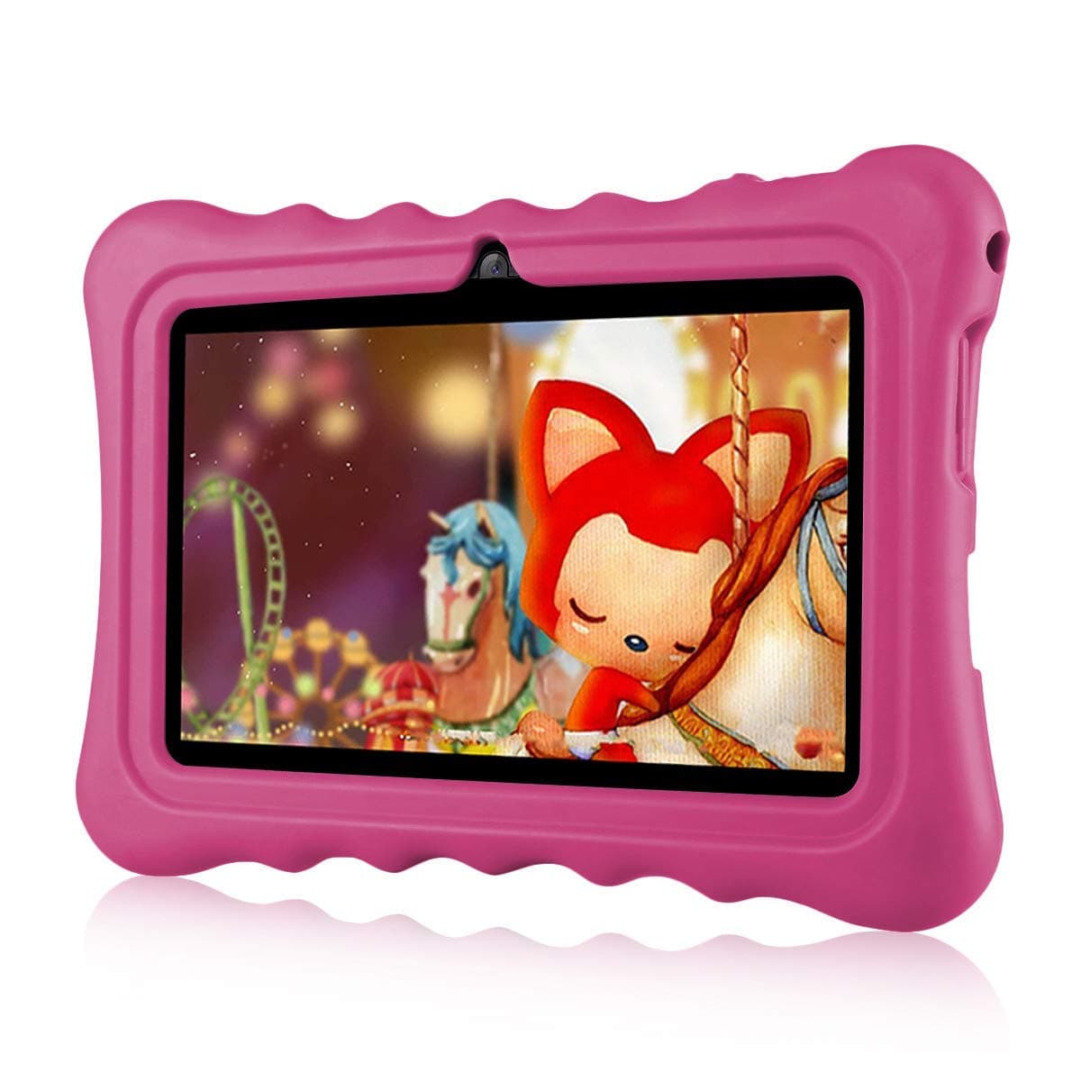 7" Kids Tablet PC Ainol Q88 Android 7.1 1G RAM 8 GB ROM Tablet GMS Google Certified External 3G Portable Kid-Proof Silicone Case Dual Cameras Netflix & YouTube Supported (Pink)