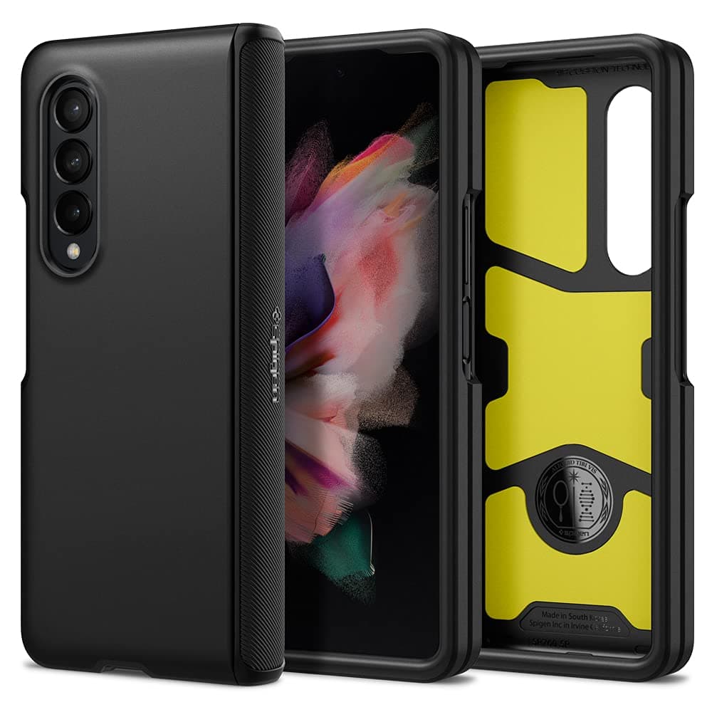 Spigen Slim Armor Pro for Samsung Galaxy Z Fold 3 5G Case, Galaxy Z Fold 3 5G Back Cover (2021) - TPU+PC|Black