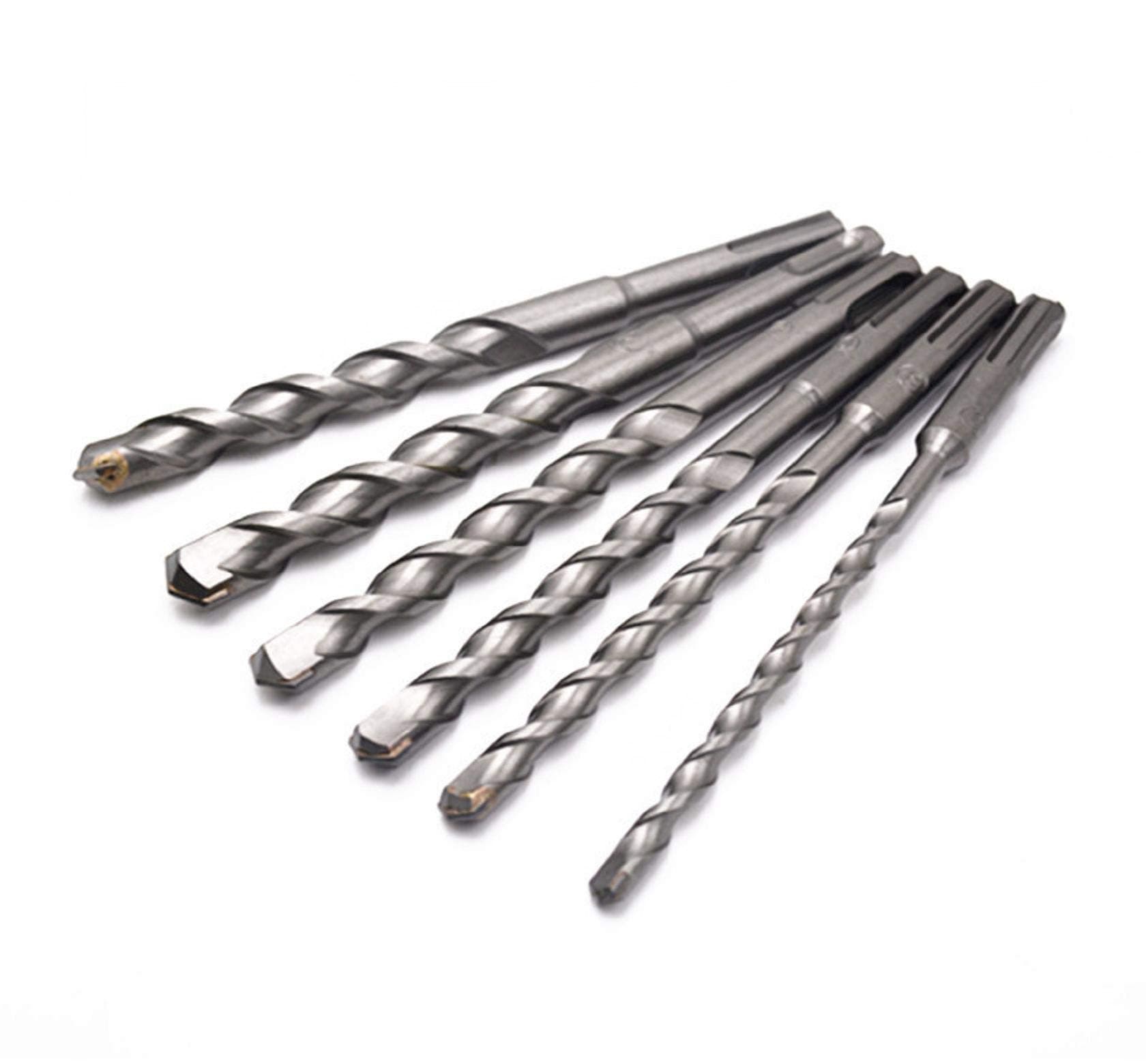 Drill Bits,New Long SDS Plus Rotary Hammer Concrete Bit Round Shank 6-16mm Woodworking Hole Saw Mortising Chisel Set Tools Home Improvement