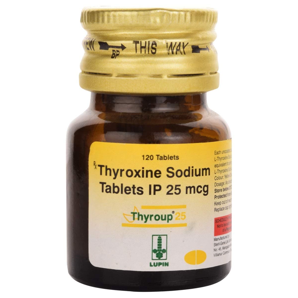 Thyroup 25 - Bottle of 120 Tablets