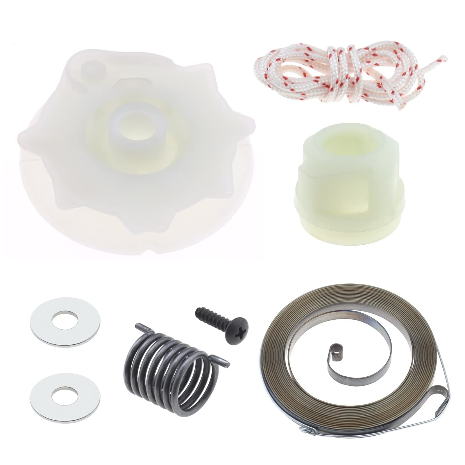 Create idea Set of 8 Chainsaw Recoil Starter Pulley Spring Kit 530071966 Compatible with Poulan Pro P4018AV P4018AV-BH PP4218AV PP4218AVHD PP4218AVL Gas Chainsaw