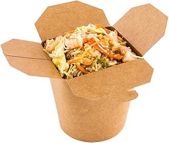 Restaurantware RWA0337K Take Out Container, Paper, Kraft Brown
