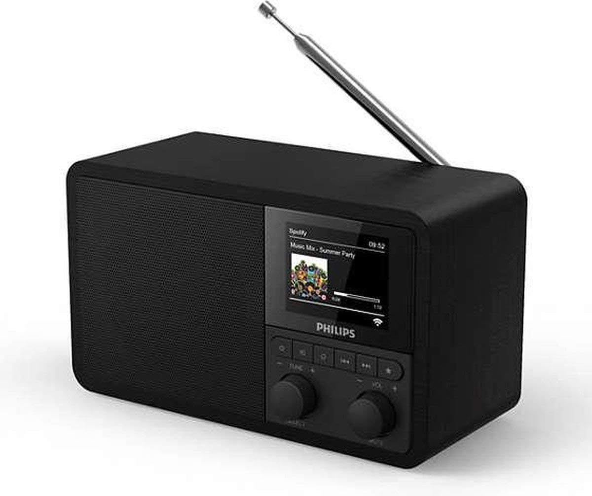 Philips Audio Philips DAB+ Internet Radio PR802/12 DAB+ Clock Radio (Bluetooth, DAB+, Sleep Timer, Dual Alarm, Spotify Connect) Black