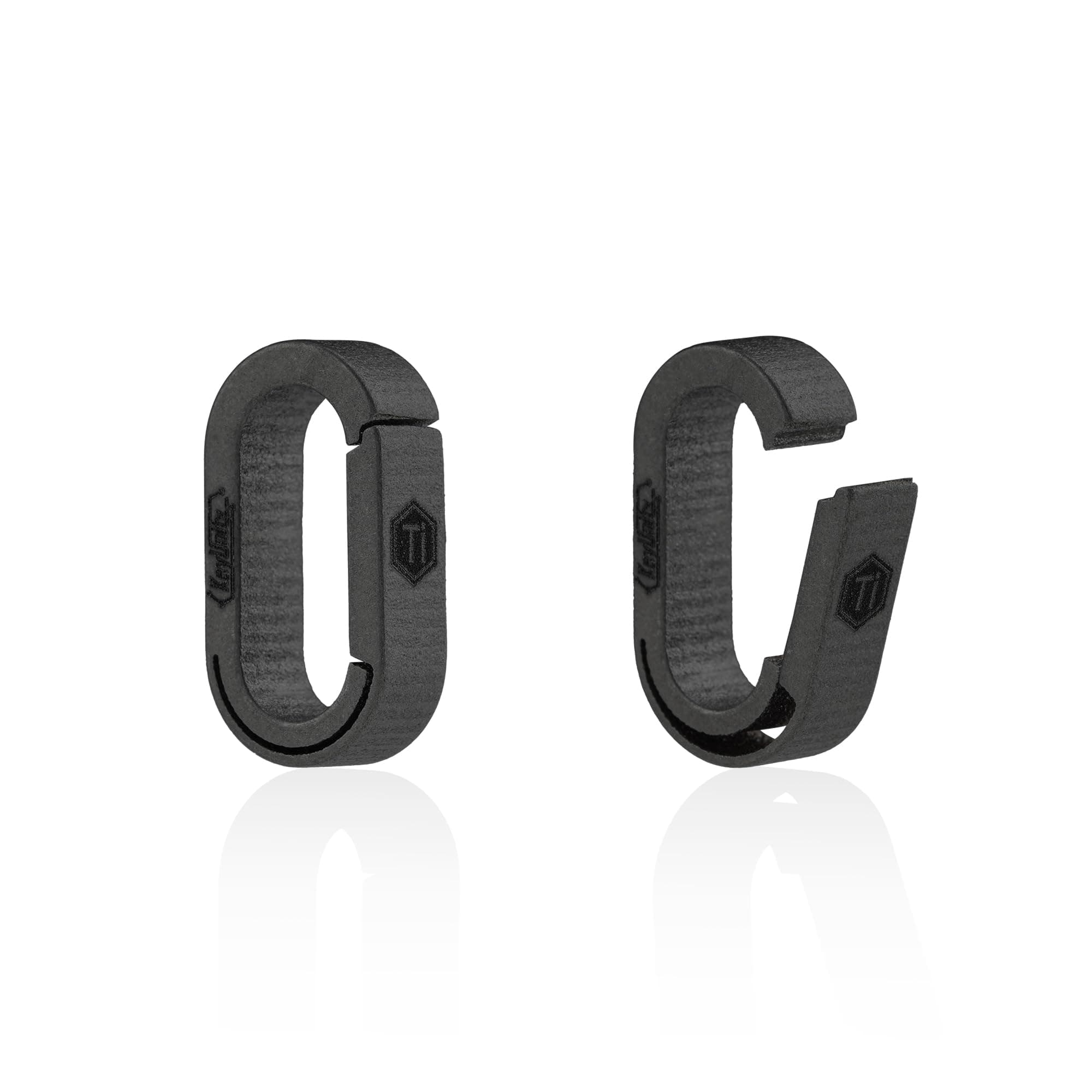 KeyUnity Titanium Side-Opening Oval Key Ring – Lightweight EDC Connector for Car Keys, Tools, and Outdoor Gear