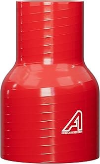AP Automotive 90mm (3.5") to 51mm (2") Straight Reducer Hose Coupler Intercooler Universal Tube Red
