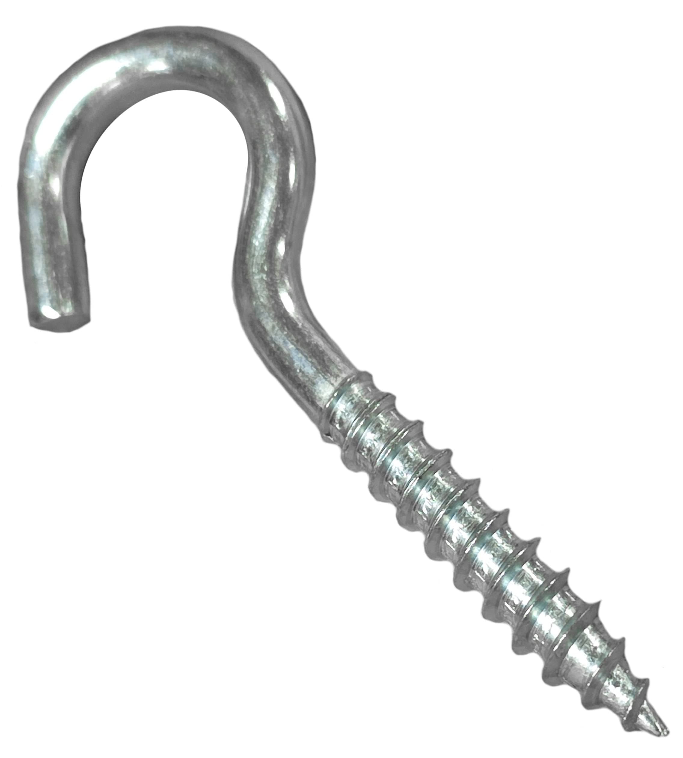 LLB M8 Screw-in Hooks Large Heavy Duty Cup Hooks Screw in Hooks Plain Ceiling Cup for Hanging Lights Eye Big Size: 8mm x 80mm (0.32" x 3.15") Box of 7pcs