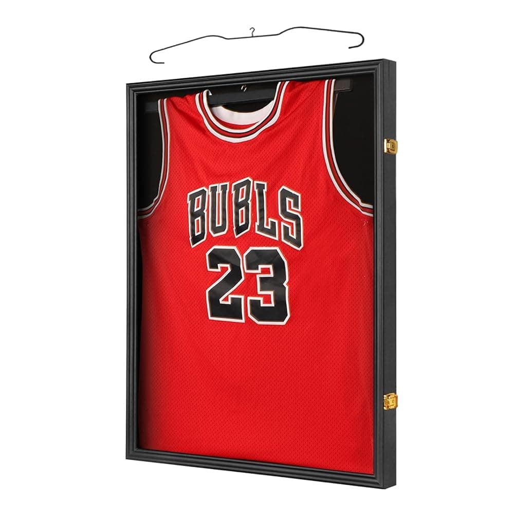 Jinchuan Jersey Frame Display Case Shadow Box Lockable with UV Protection for Baseball Basketball Football Soccer Hockey Sport Shirt
