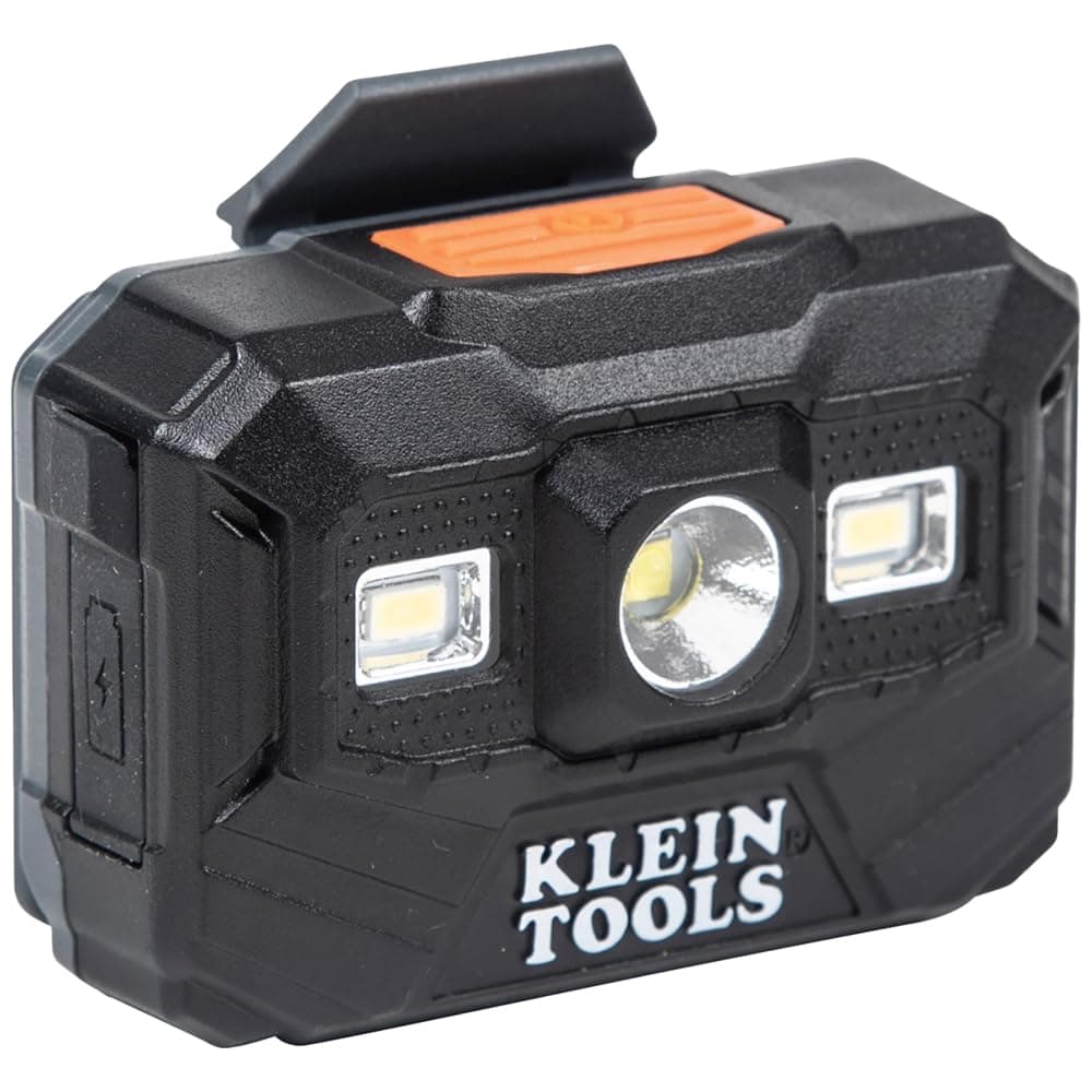 Klein Tools 56062 Rechargeable LED Headlamp / Worklight for Klein Hardhats, 300 Lumens, All-Day Runtime, 3 Modes, for Work and Outdoors