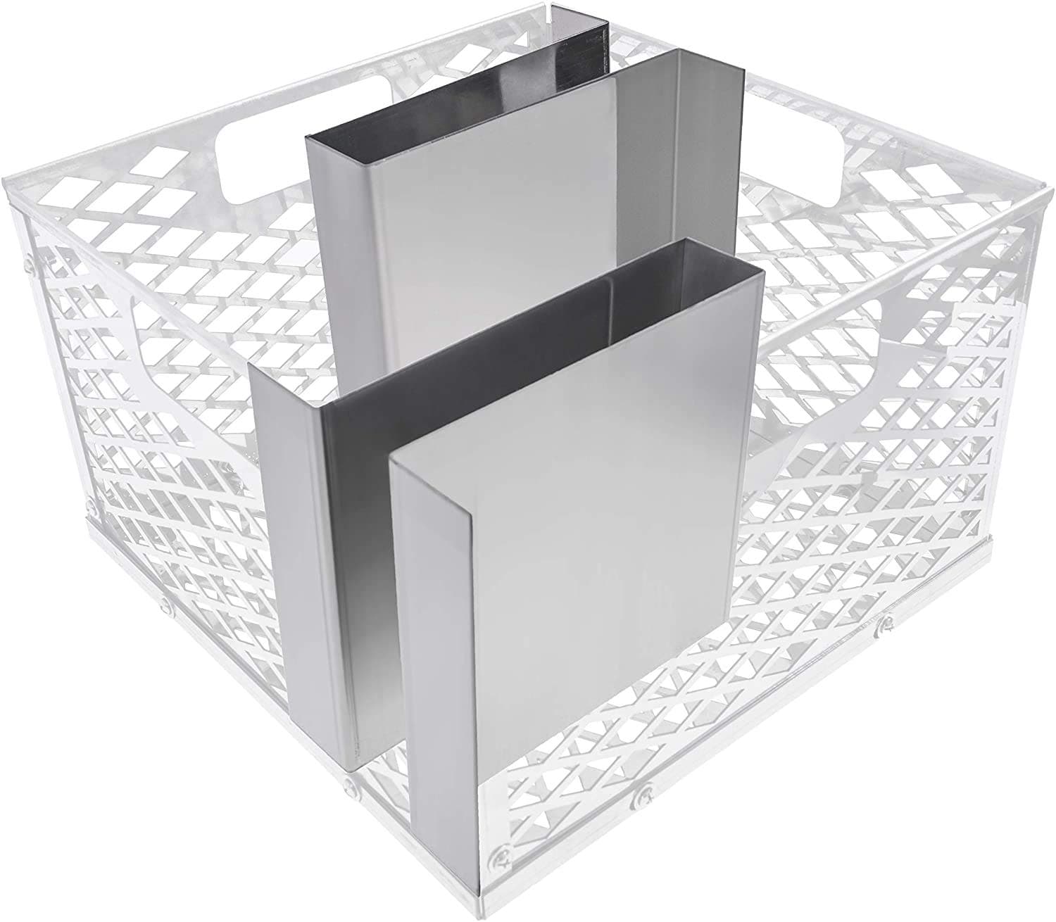 BBQ-PLUS Minion Method for Oklahoma Joe Charcoal Firebox Basket, Maze Bars for Most Charcoal Ash Basket, Stainless Steel, 8 x 5.5 x 7.5 inches