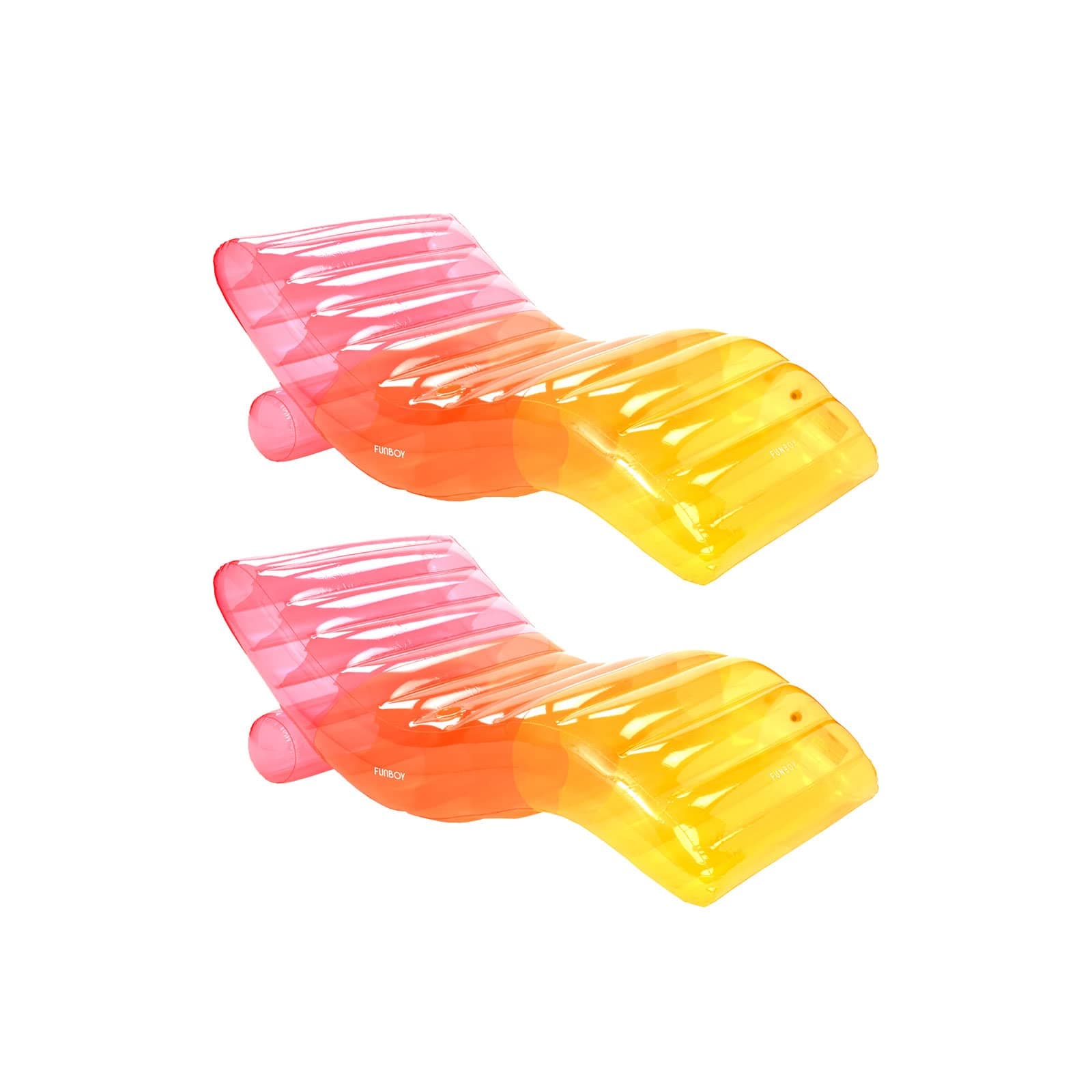 RBWCHAIR-Bundle Pool Float, Rainbow Chaise Lounger 2 Pack