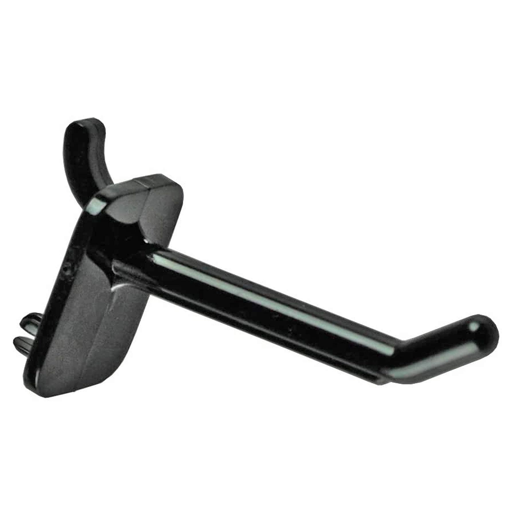 Azar Plastic 800002-B 2-Inch Lexan Pegboard Hook, Black, 50-Pack, 2 Inch