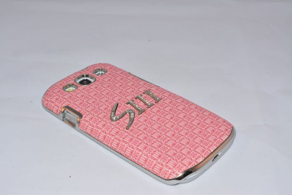 TechCare Raindrop PU Leather Back Cover Case for Samsung Galaxy S3 (Hot Pink)