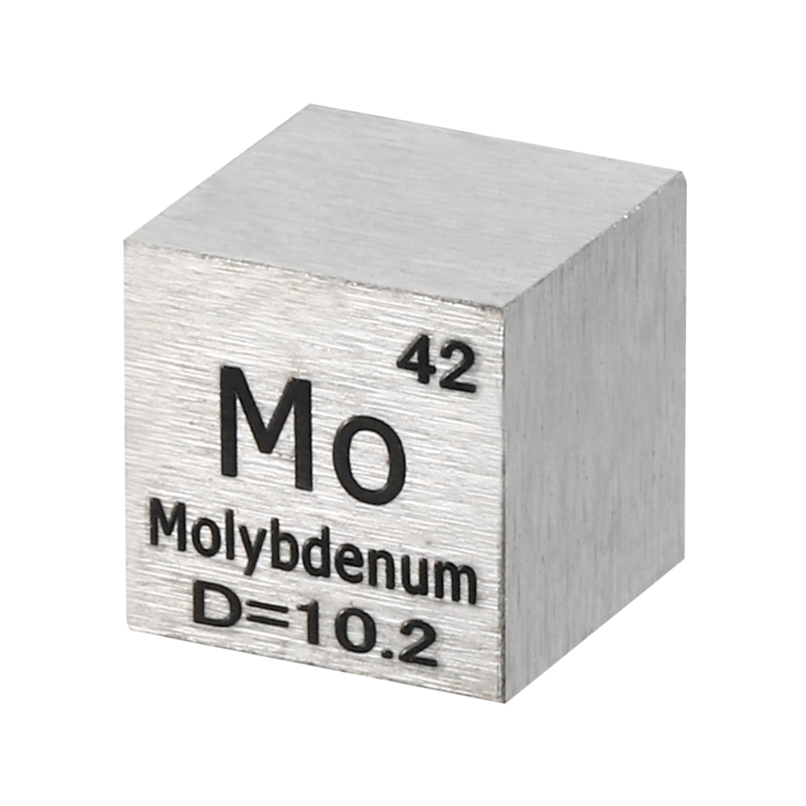 PATIKIL Molybdenum Cube, 10mm Mo-Density Cube High Density Element Cube Unique Metal Cube Periodic Table of Elements Collections Lab Experiment Teacher Scientific Classes