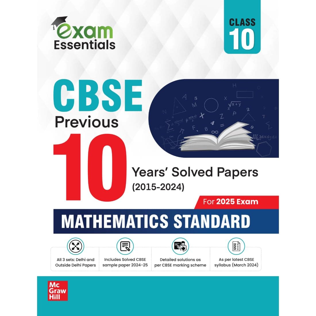 CBSE Class 10 Mathematics (Standard) Previous 10 Years' Solved Papers/PYQ (20...